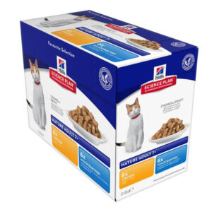 Hill's Science Plan Chicken & Ocean Fish Mature Cat Food Pouches