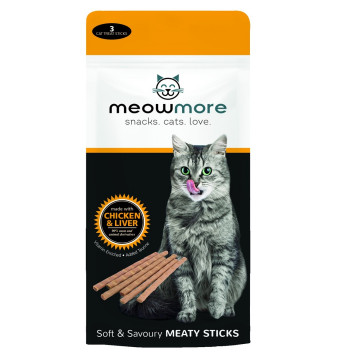 Meow More Chicken & Liver Cat Treat - 15g - Dogs Cats & Friends