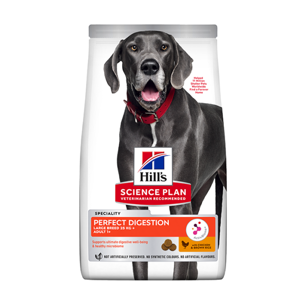 Hill's Science Plan Perfect Digestion Chicken Large Breed Adult Dog Food-12kg - Dogs Cats & Friends