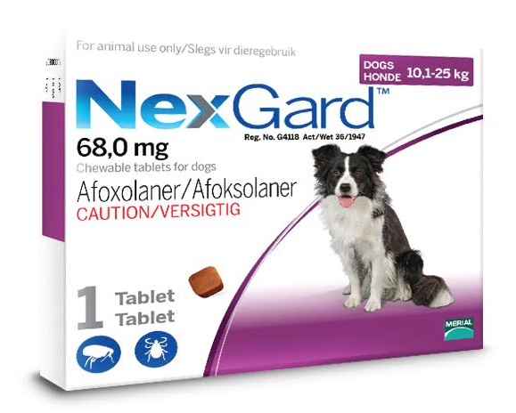 NexGard Large Dog 10-25kg Chewable Tick & Flea Tablet - Dogs Cats & Friends