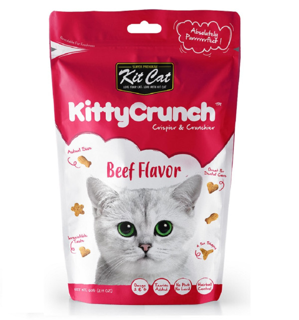 Kit Cat KittyCrunch beef - Dogs Cats & Friends