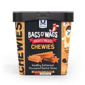 Montego Bags O Wags Butternut Dental Chewies Tubs Dog Treats 500g
