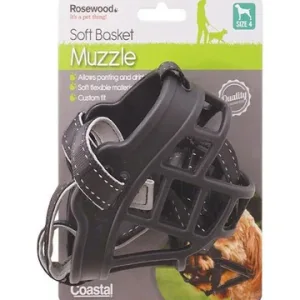 Rosewood Soft Basket Muzzle Black Size 4